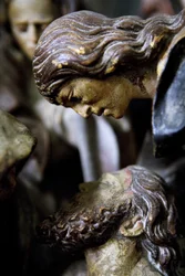 Altarbild, rechte Tafel, Detail, Die Kreuzabnahme